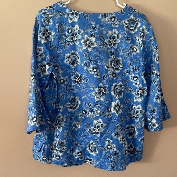J Jill linen floral top - Picture 6 of 6
